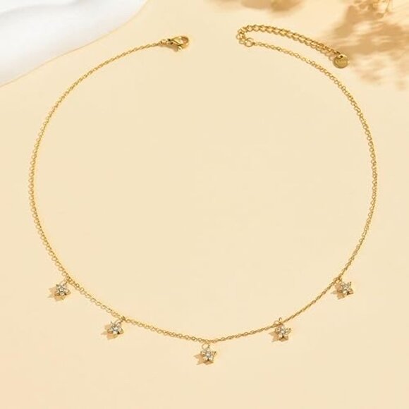 Neiman Marcus 18K Gold Plated Star Universal Necklace - Picture 4 of 4